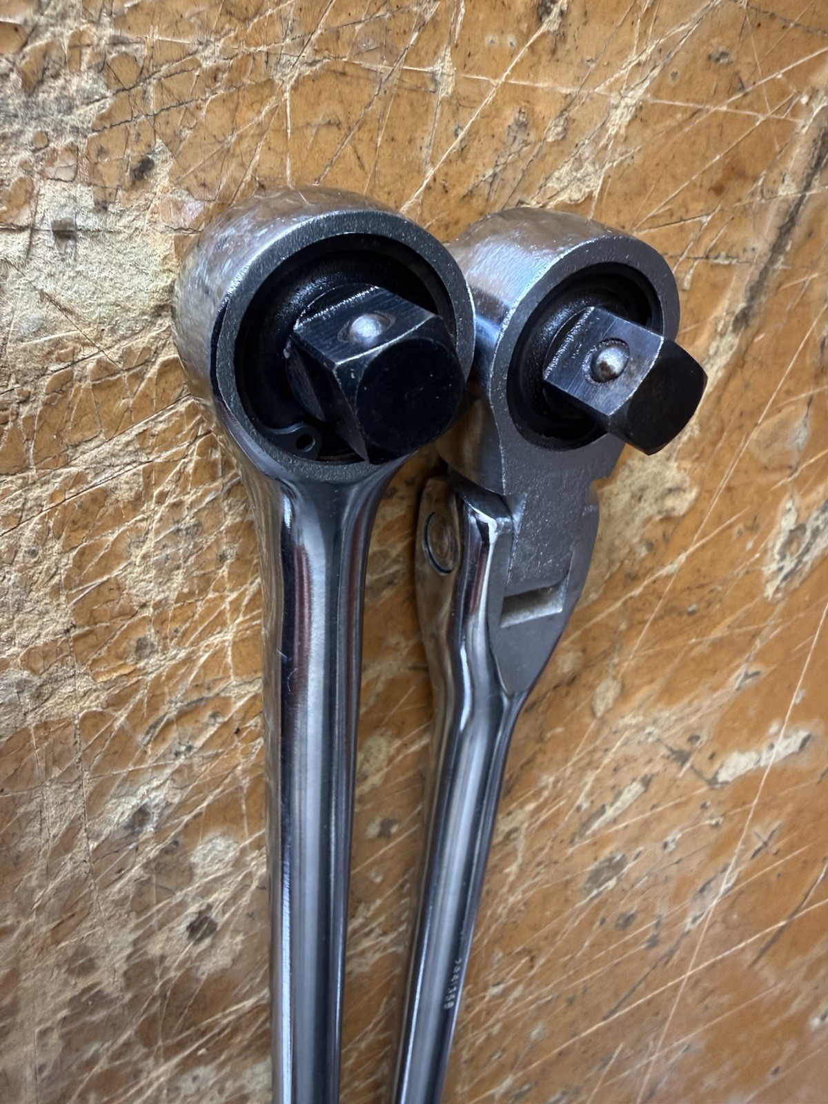 Vintage New Britain NS-33 & NS-55 1/2” Drive Ratchet Set Fixed & Flex Head USA