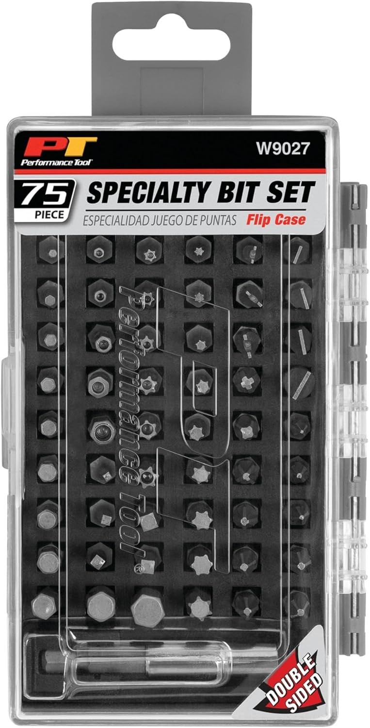 Performance Tool W9027 75 Piece Specialty Bit Driver set