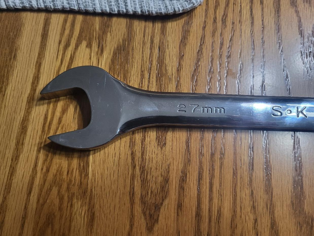 SK Tools 86527 27mm x 30mm Double Open-Ended Wrench Made In USA