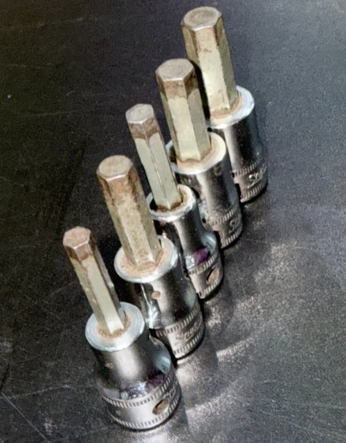 Snap-On 5pc Metric Hex Bit Socket Set FAM5A, FAM6A, FAM7, FAM8A & FAM9