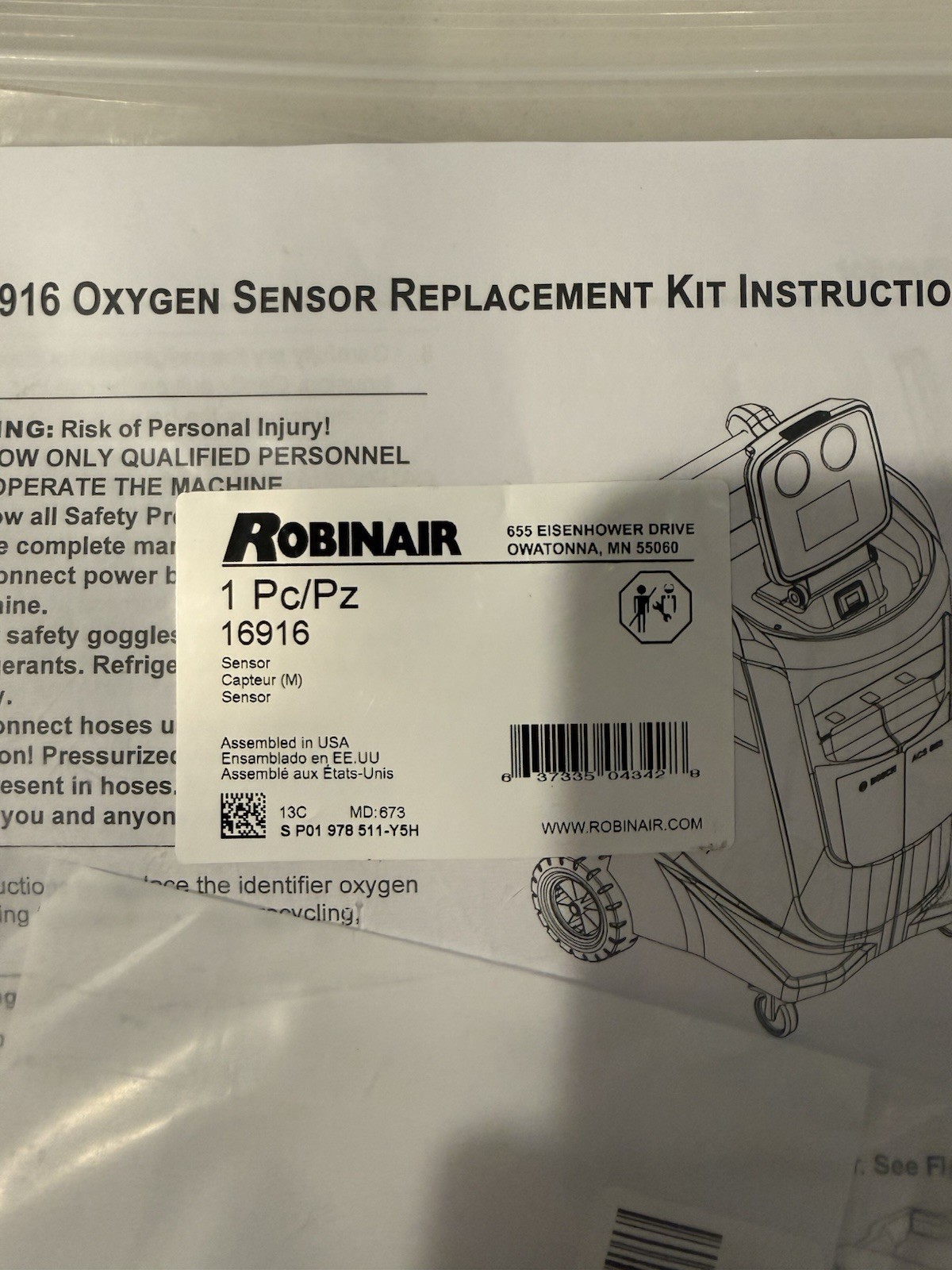 REPLACEMENT 02 SENSOR ROB-16916 Brand New!