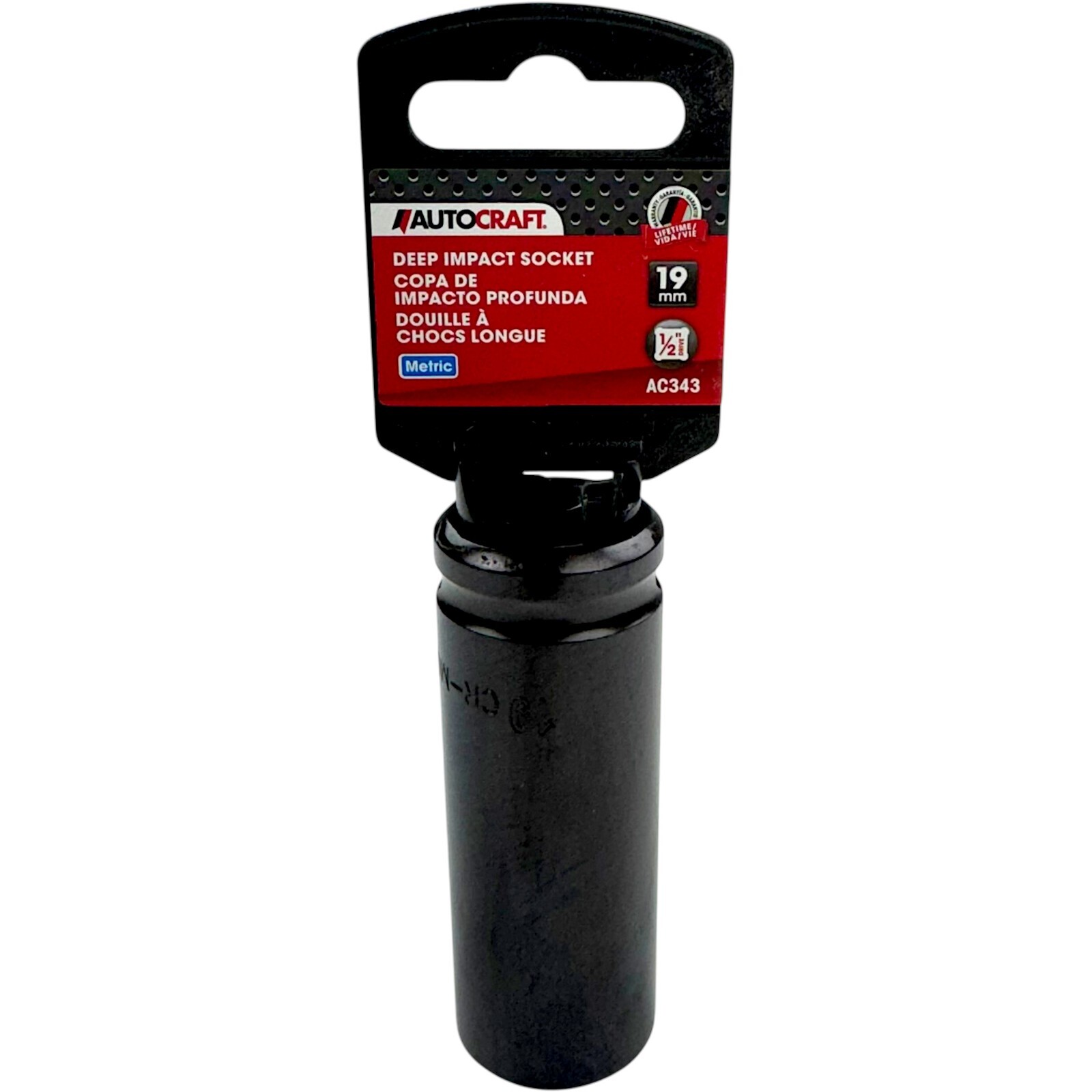 Autocraft AC343 Deep Impact Socket 19mm 1/2 Drive pack of 2