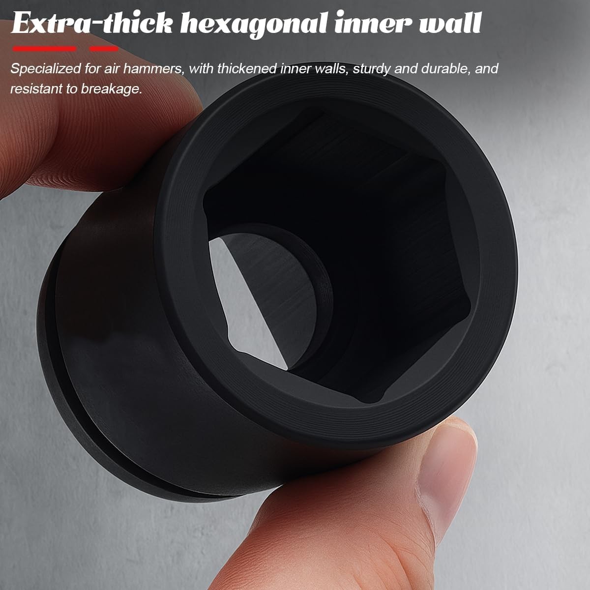 6-Point 3/4-Inch Drive Deep Impact Socket 33mm Metric Vehicle Axle Nut Cr-Mo