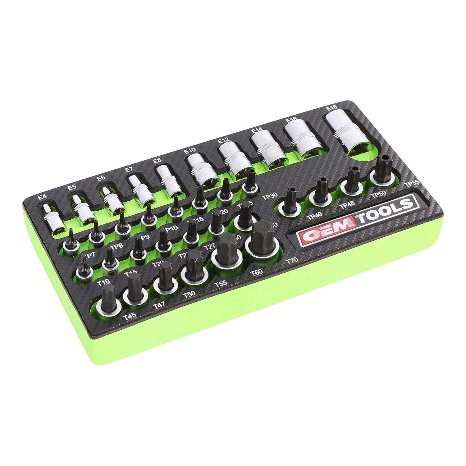 OEMTOOLS 23991 35 Piece Multi-Drive Star Socket Set, Torx 35 Piece, Multi