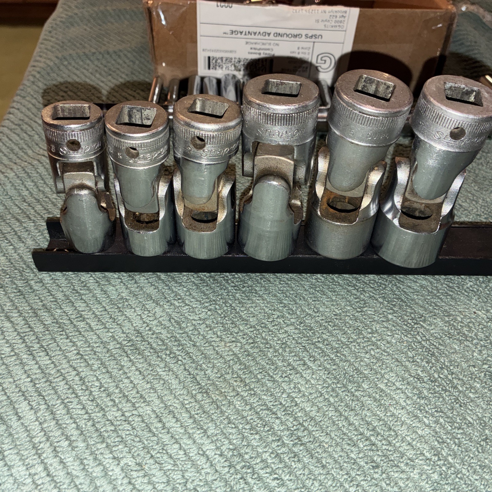 Snap-On 1/2″dr 6pc 6pt Swivel Sockets 9/16-7/8” SU-18, 20, 22, 24, 26, 28