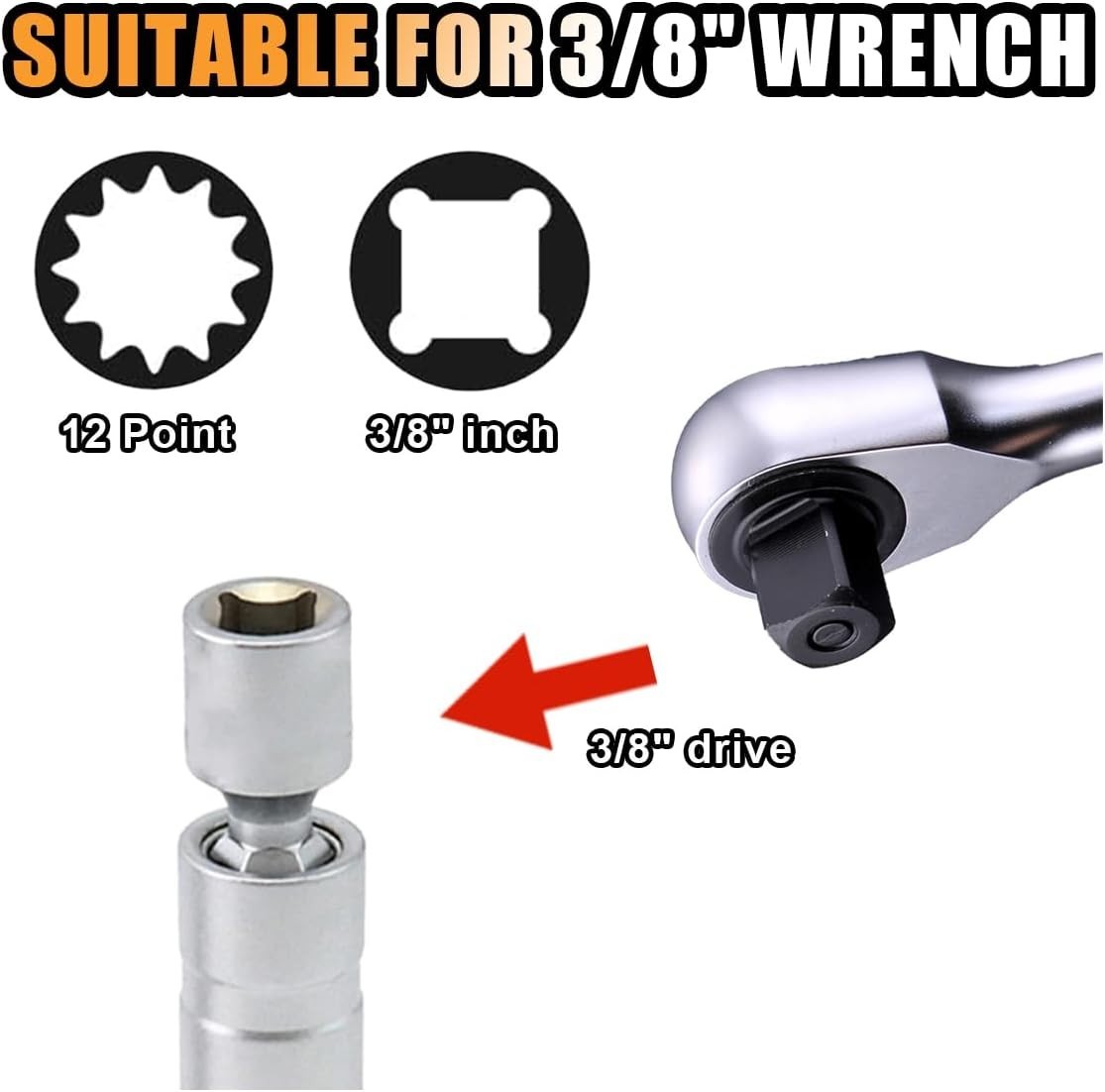 5/8 Magnetic Swivel Spark Plug Socket 16mm-Short for Effortless Removal