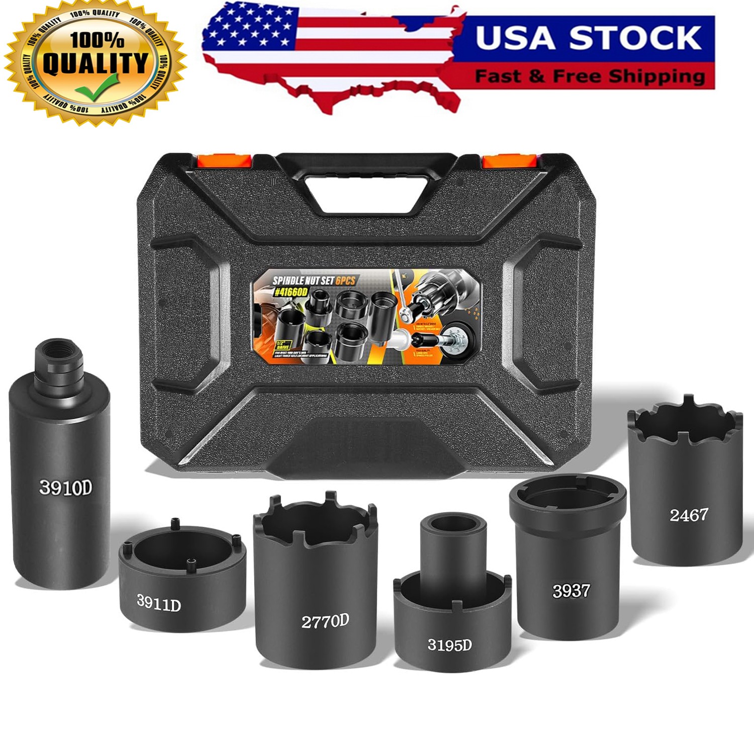 41660D 4WD Axle Spindle Nut Socket Remover Puller 1/2″ Drive for Ford Dana 44 50