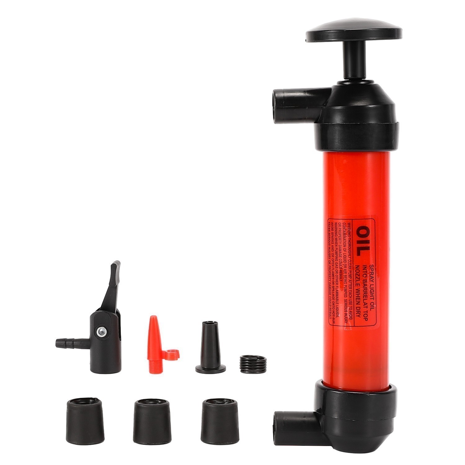 Hand Fuel Pump Oil Transfer Tool For Generator Boat Jet Ski Edger PVC Hose 1m+1m