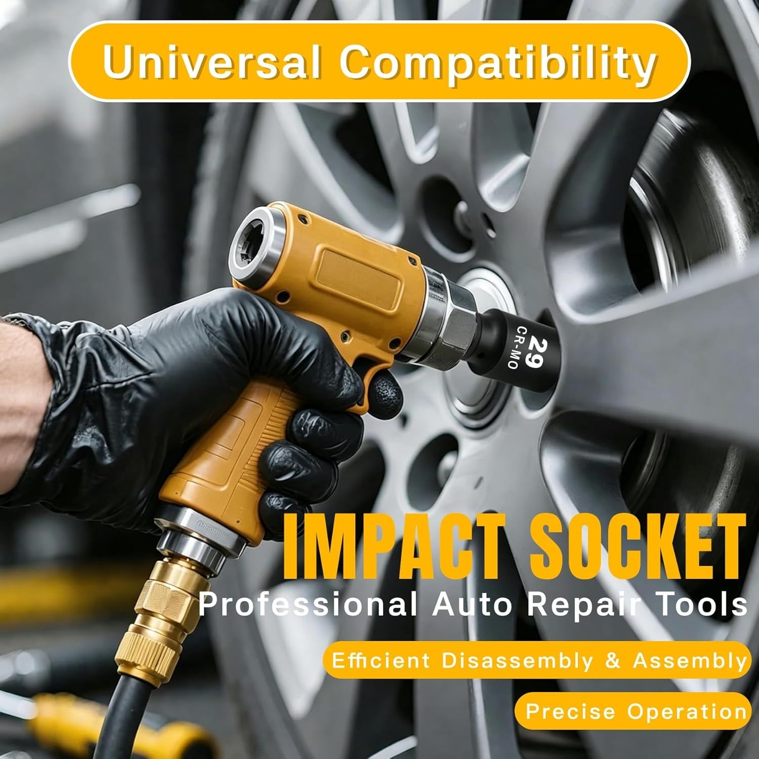 Complete 1/2″ Deep Impact Socket Set – 8-Piece Metric CR-MO Tool Set for Pro Use