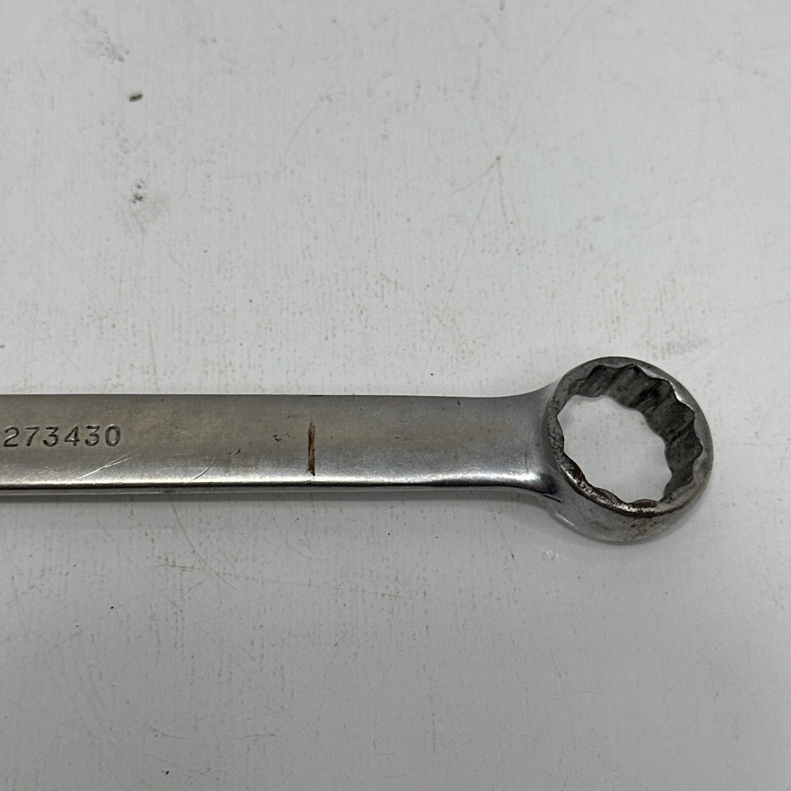 Snap-on OEX24 3/4″ 12 Point SAE Chrome Combination Wrench USA Underlined Logo
