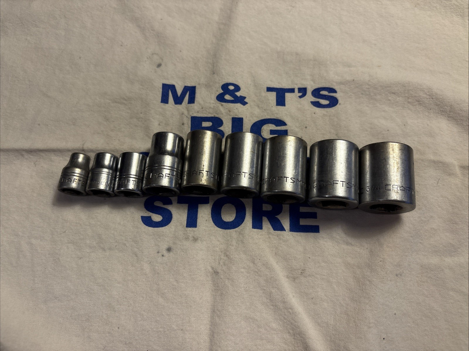 Craftsman USA 3/8″ & 1/2″ Drive 9pc Double Square Socket Set 1/4″-3/4″