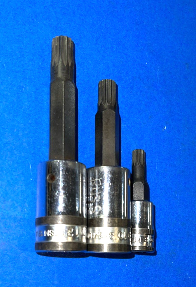 SNAP-ON TOOLS 3 PIECE METRIC TRIPLE SQUARE SOCKET DRIVERS 8MM, 10MM, 12MM