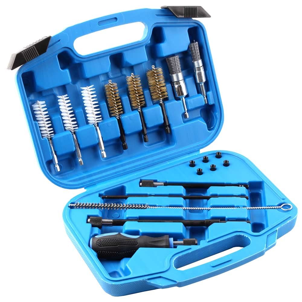 19pc INJECTOR SEAL SEAT Tool INJECTOR SHAFT CLEANING Set