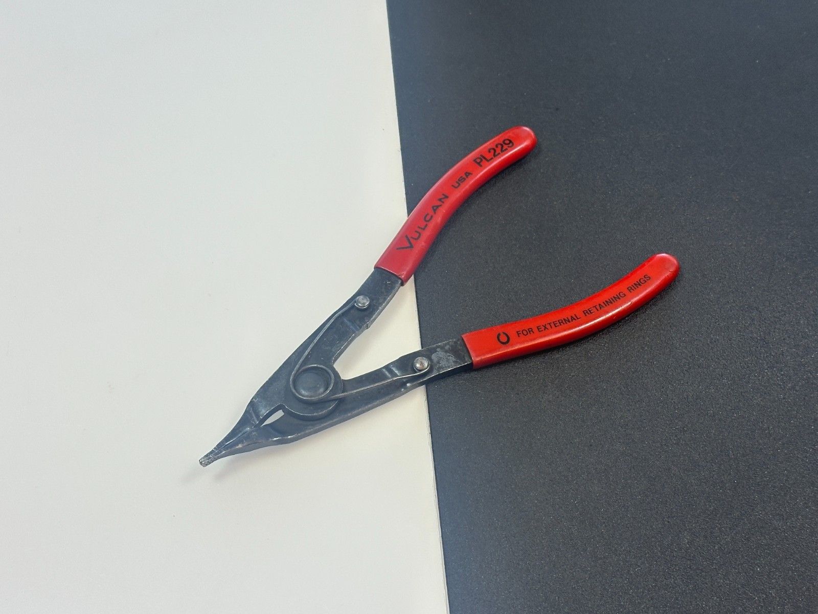 🇺🇸 VULCAN Tools USA (Rare) PL229 External Snap Ring Retaining Clip Pliers, RED