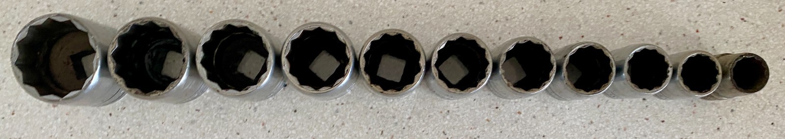 S-K Tools USA 1/2″ Drive Sockets 12 Point Lot of 11 9/16 to 1 1/4