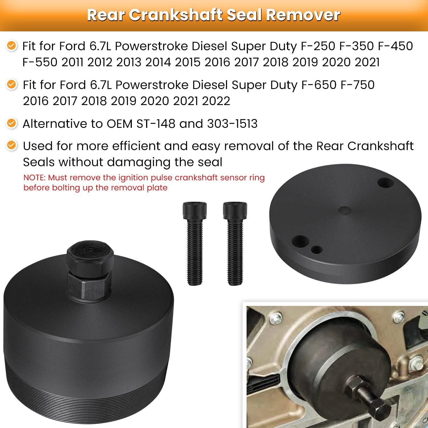 6.7L Front Rear Crankshaft Seal Installer Remover Master Set Fits Ford F-250/350