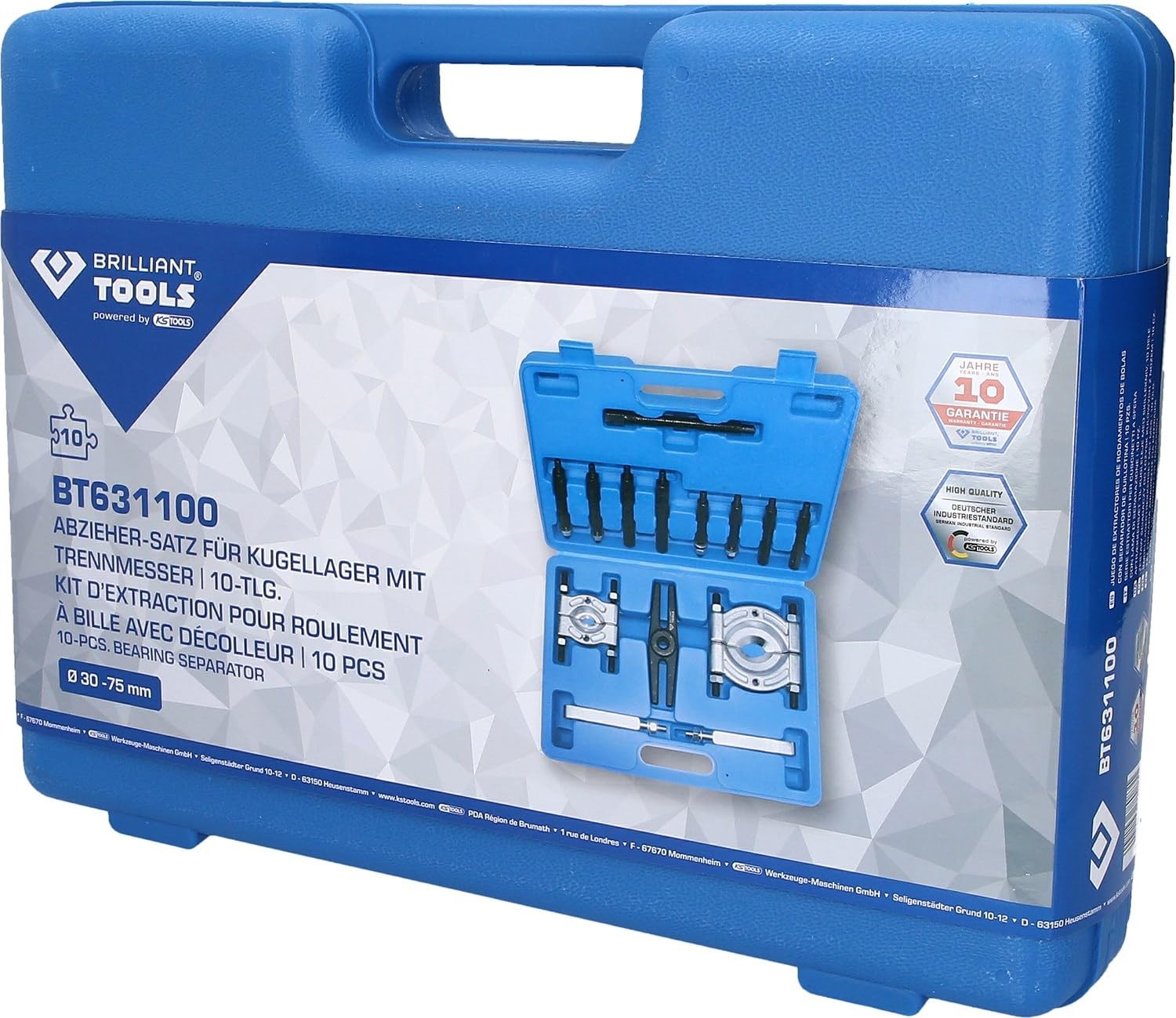 BT631100 Puller Set for Ball Bearing with Separator 10pcs Powered by KS TO…