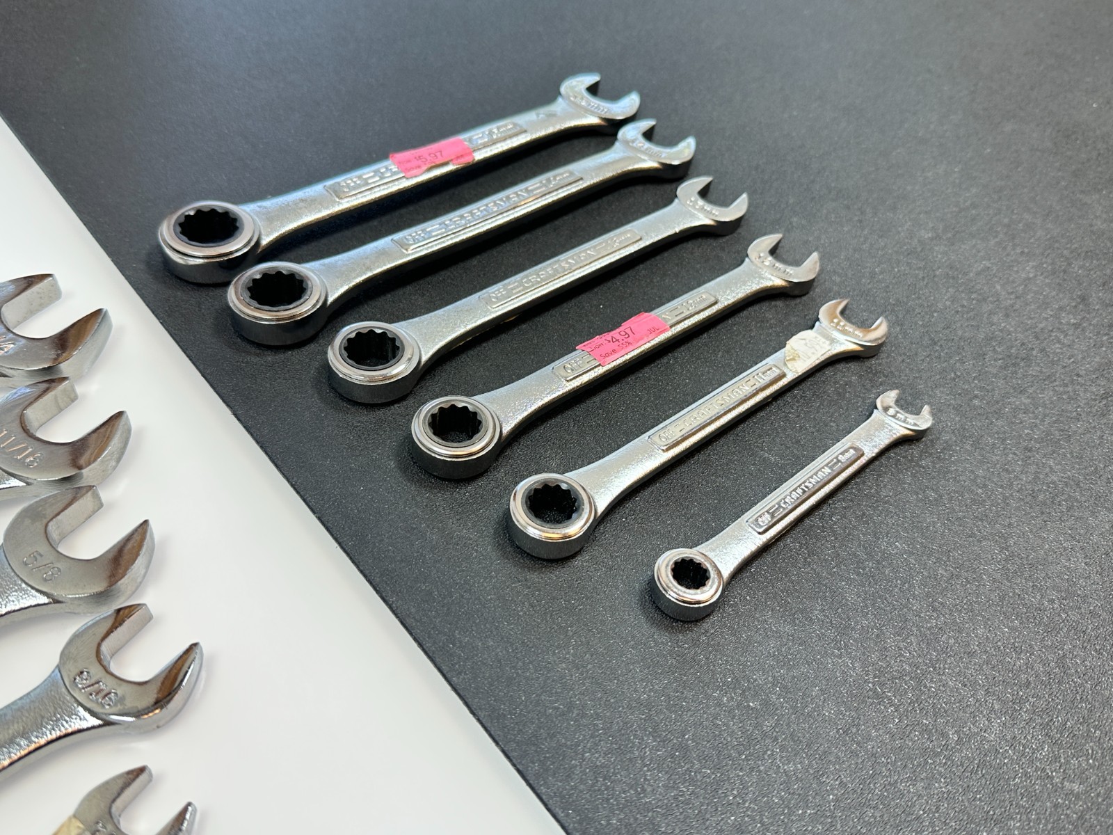 🇺🇸 Craftsman USA 12pc RATCHETING SAE 3/8-3/4 & Metric 8-15mm Wrench Set (NOS)