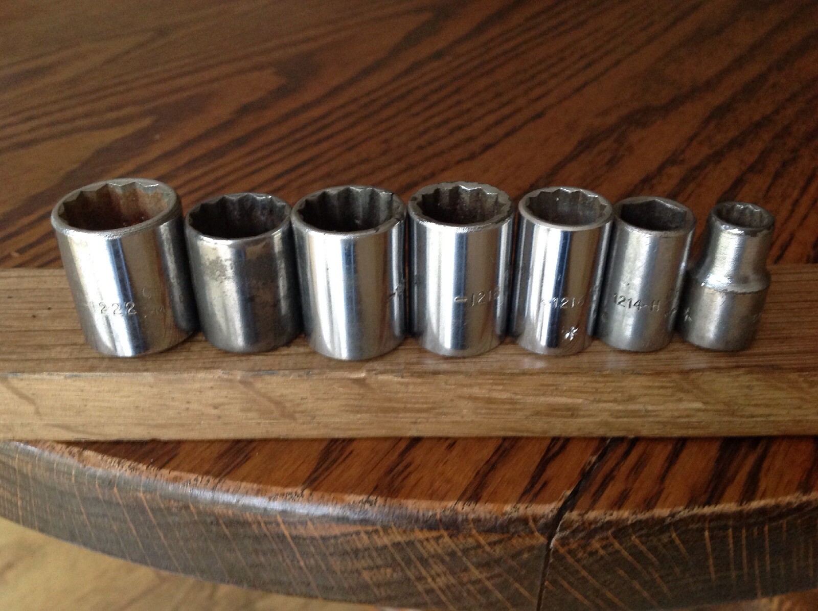 7 USA Challenger Proto Plomb 11/16″to 5/16″AF Sockets With 3/8″ Drive.