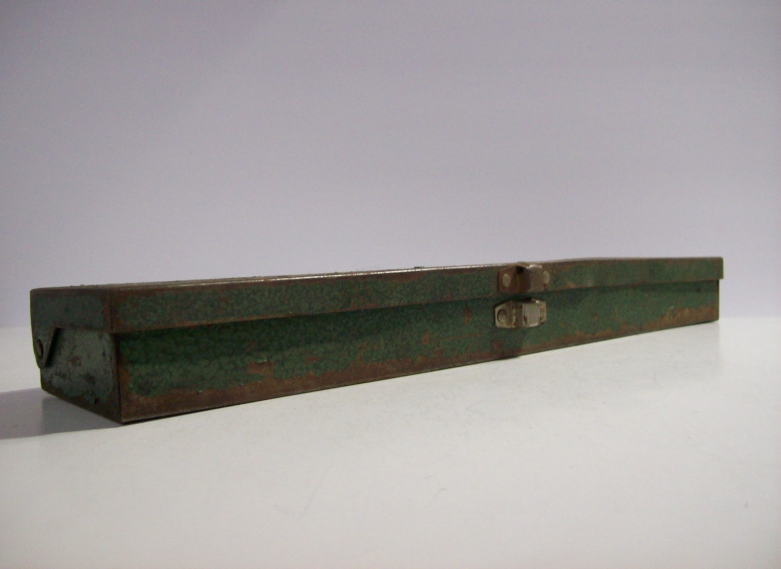 EMPTY Vintage S-K Tools Green Metal Socket Set Case Box, 15″L x 3″ W x 1.5″ T