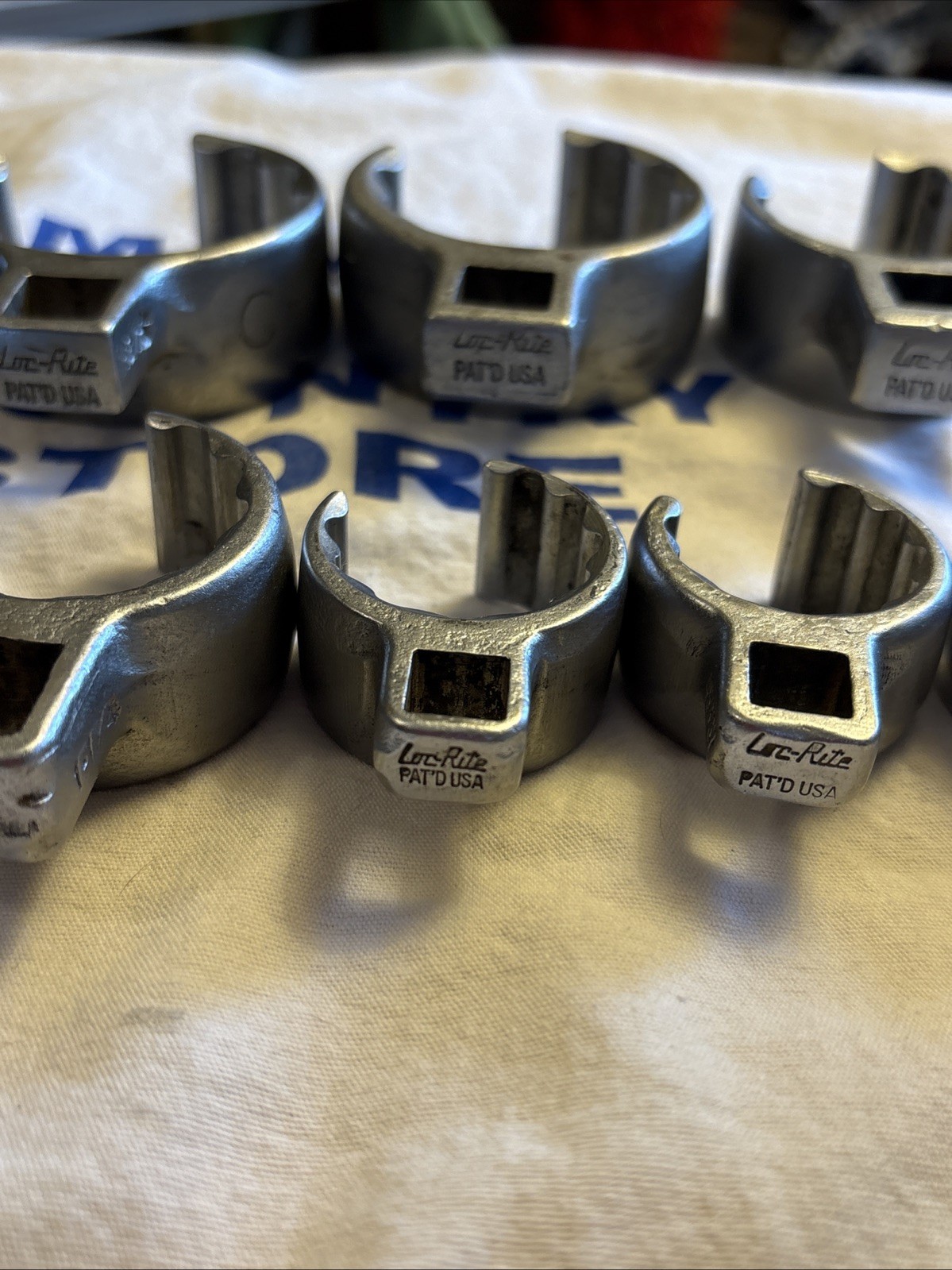 Vintage USA Loc-Rite 1/2″ Drive 12pt 9pc 15/16″ – 1-15/16″ Crowfoot Wrench Set