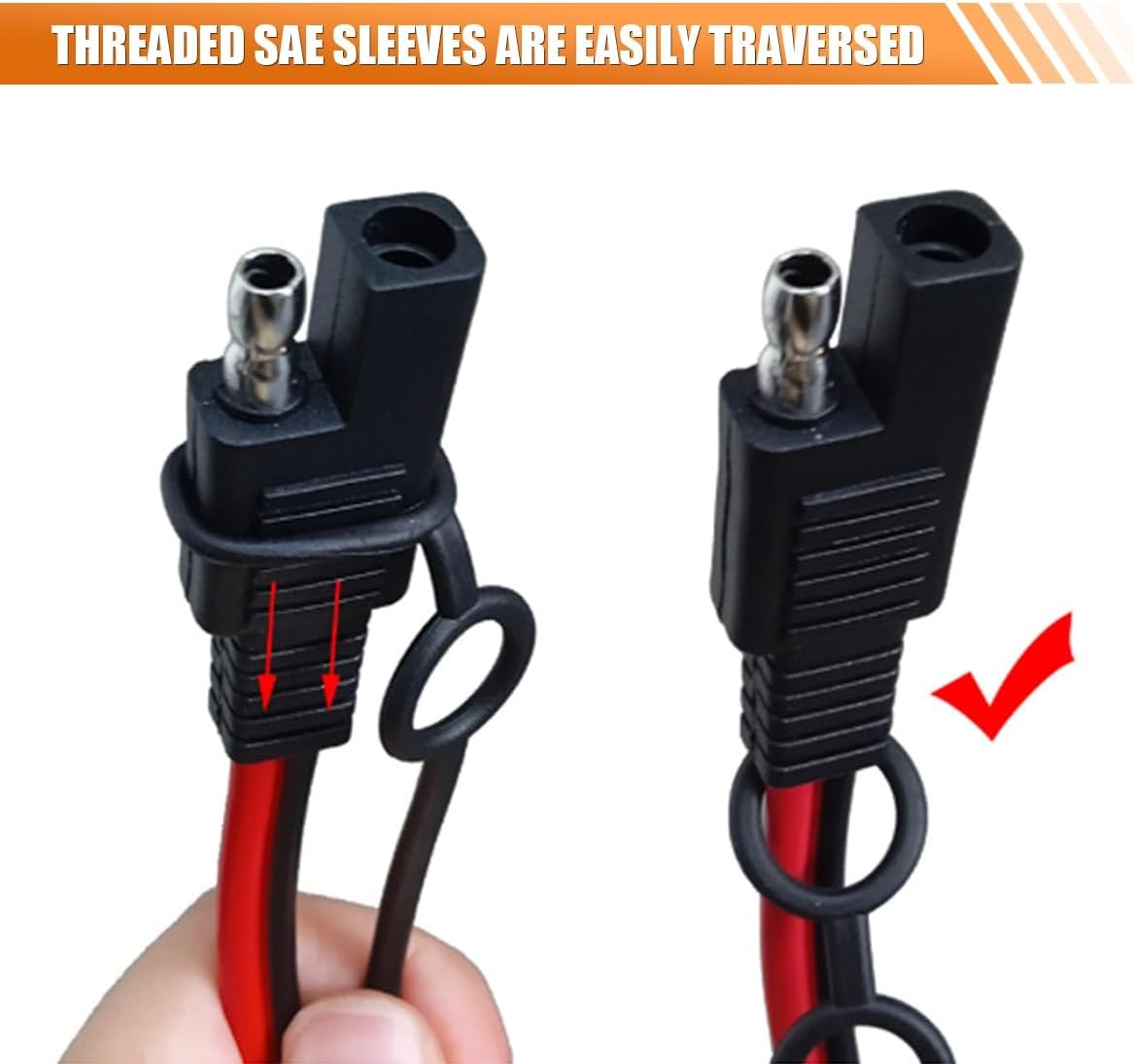 2 Pin Plug Replacement Weather Cap, SAE Waterproof Dust-Proof Black-8PCS