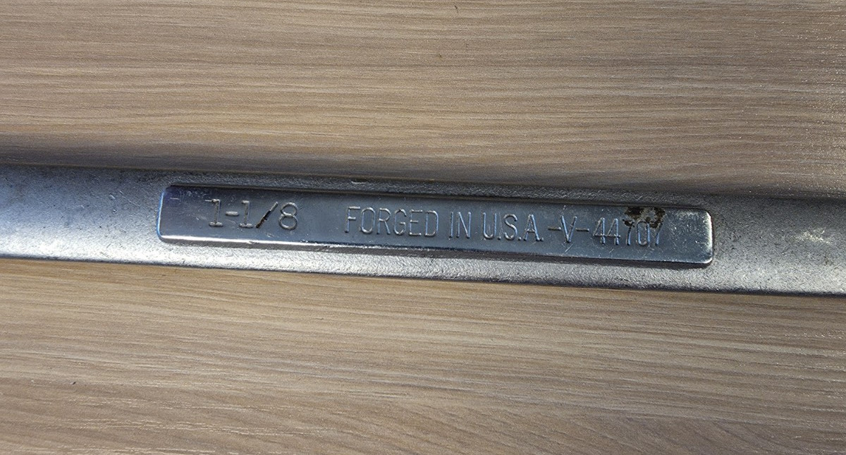 Craftsman V 44707 1-1/8 in SAE Combination Wrench 12 Pt Forged USA Vintage 15″