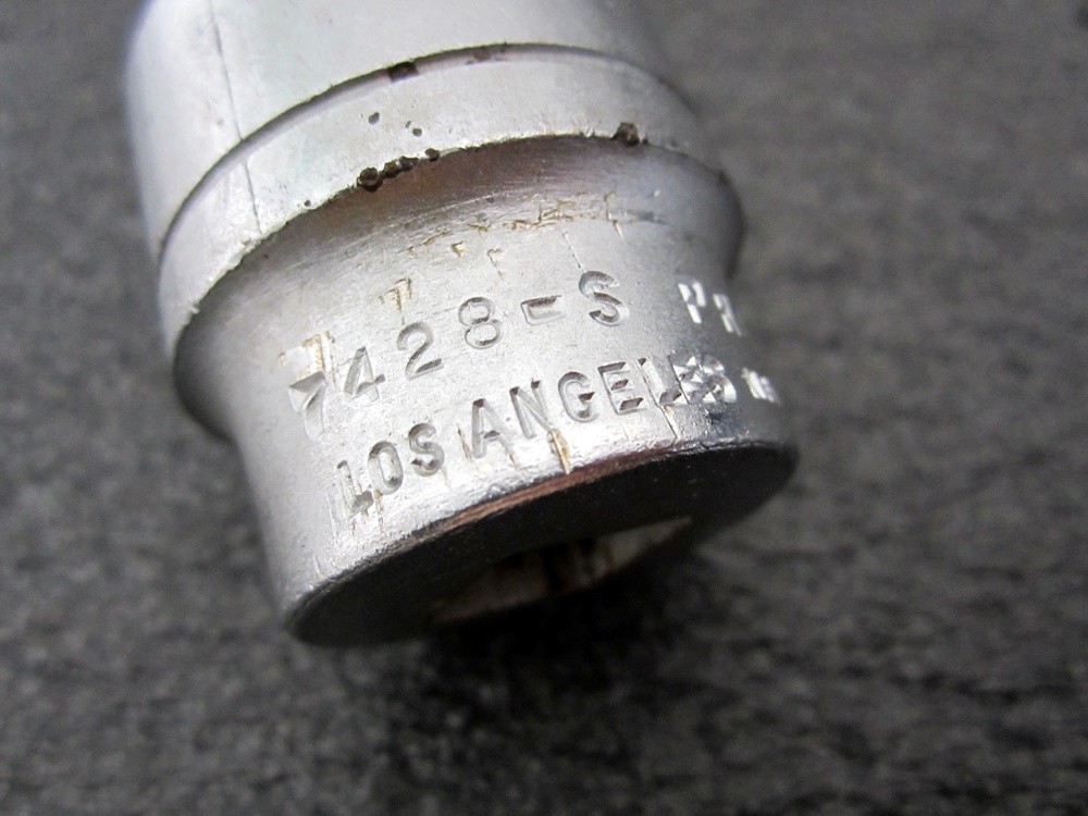 Vintage Proto Los Angeles 1/2″ Drive 13/16″ 8pt Impact Socket 7428-S 8 Point USA