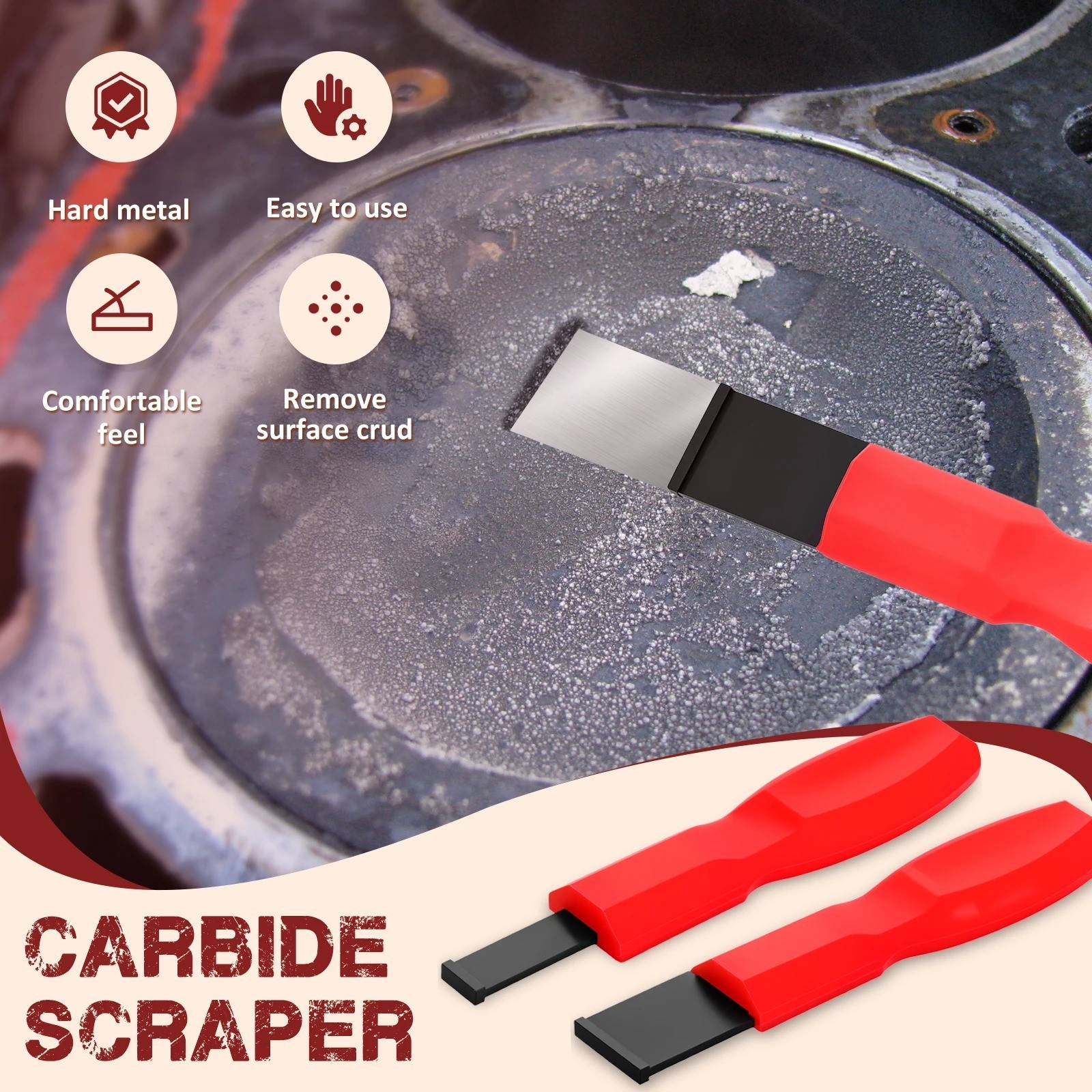 LISLE TOOLS CARBIDE GASKET SCRAPER SET – 5/8” and 1-1/4” wide – automotive tools