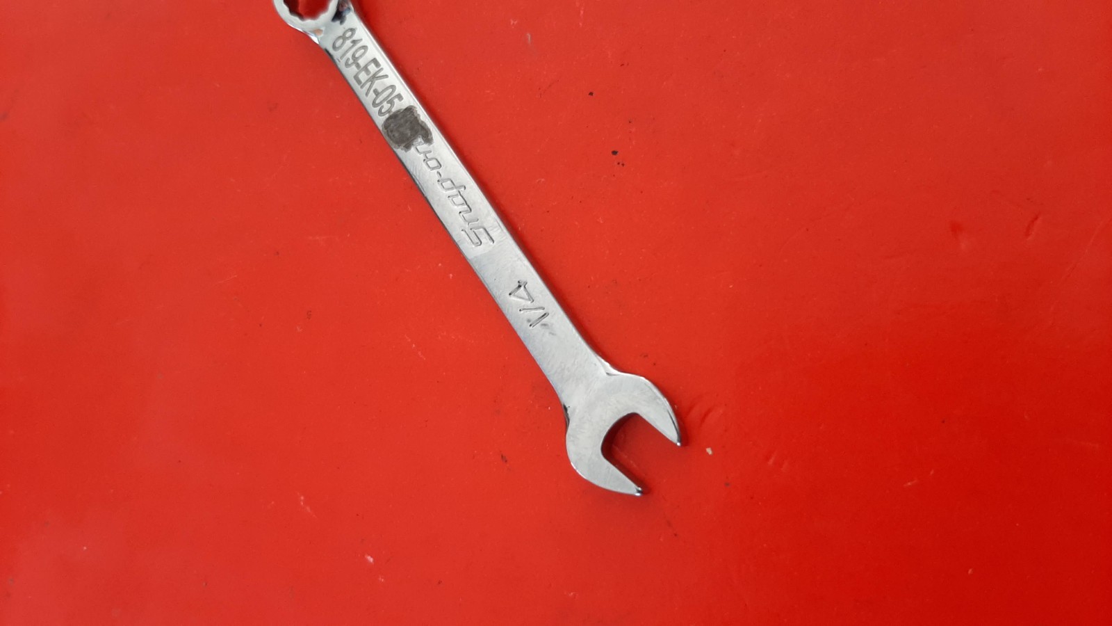Snap-on 1/4″ 12Pt Point Midget Length Combination Wrench OXI8B ENGRAVED 123