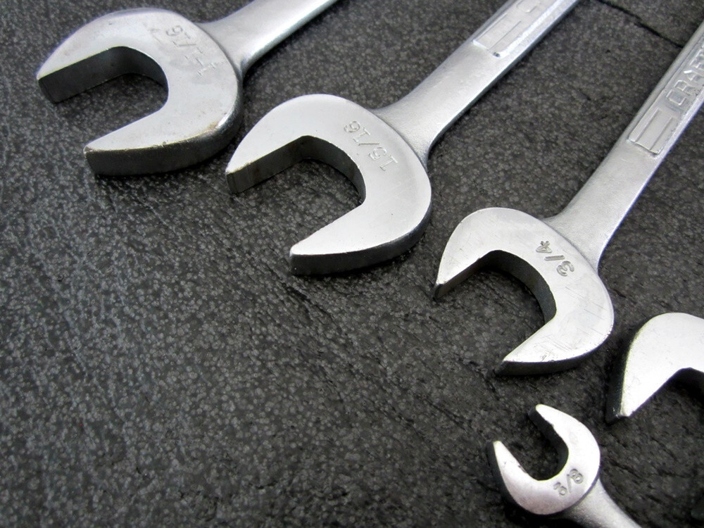 Vintage Craftsman 8pc SAE Open End Wrench Set 3/8″ to 1-1/8″ Made in USA