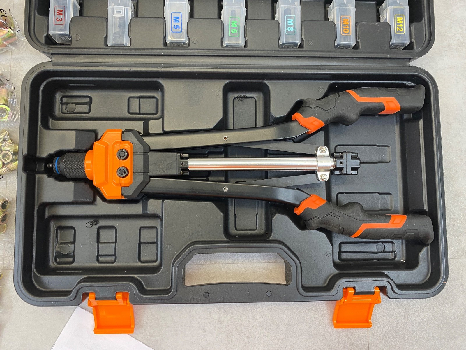 HARDELL 16″ Rivet Nut Tool, Auto Release Rivnut Tool Kit with 13 Metric and SAE