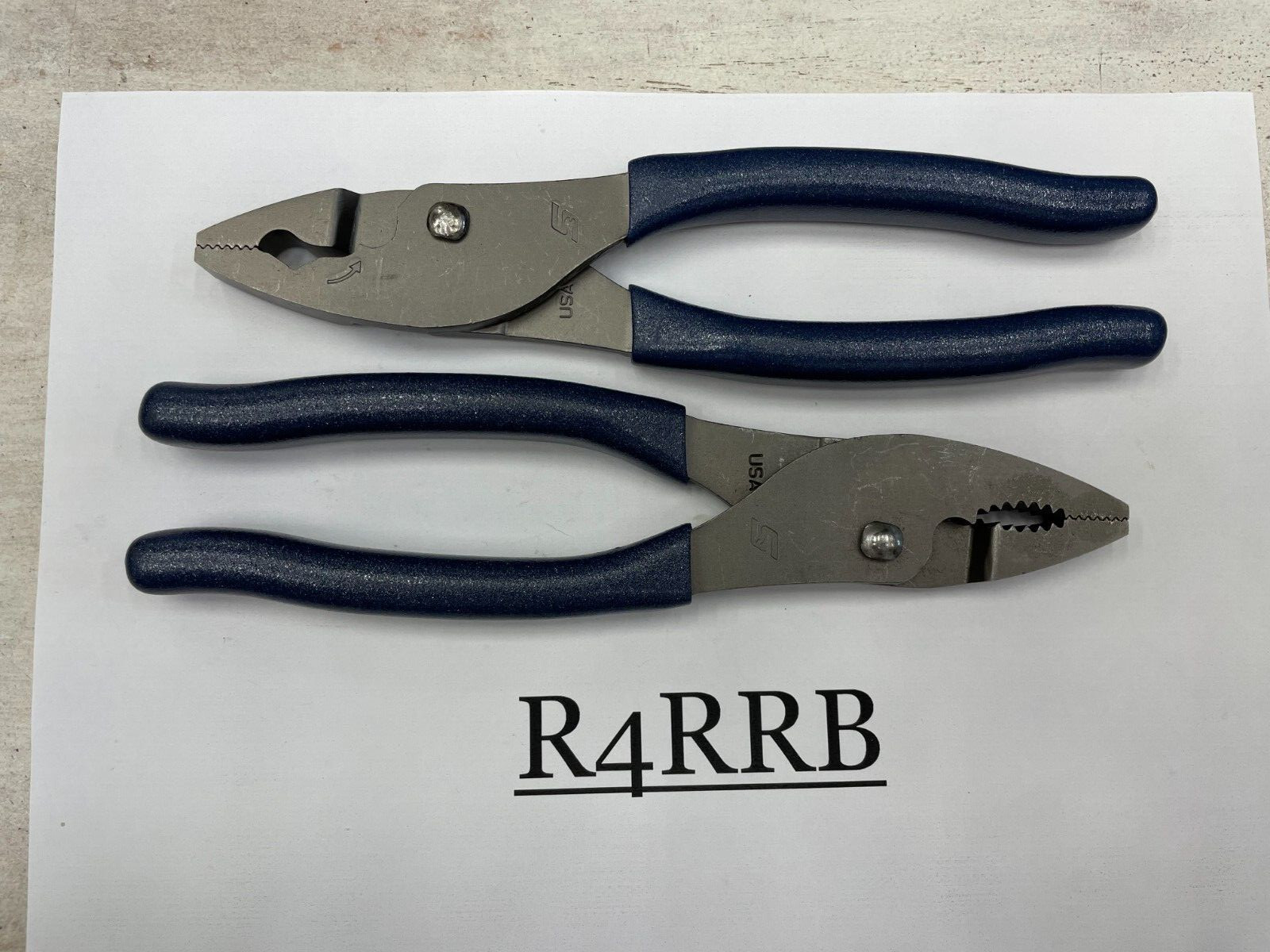Snap-on Tools USA NEW POWER BLUE 2 Piece Soft Grip Pliers Lot Set 47ACF HJ47ACF