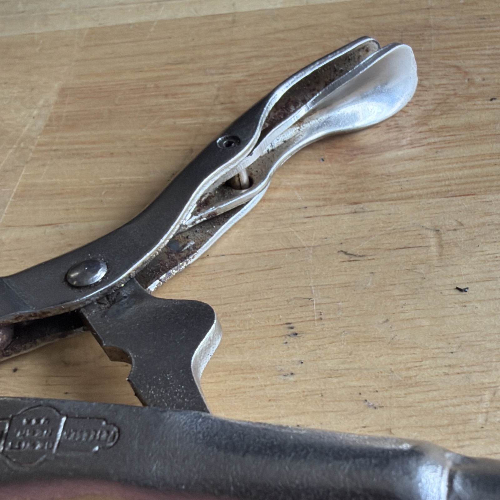 Petersen 5″ Long Nose Locking Pliers Vise Grips 4LN Vtg Dewitt, Neb. USA
