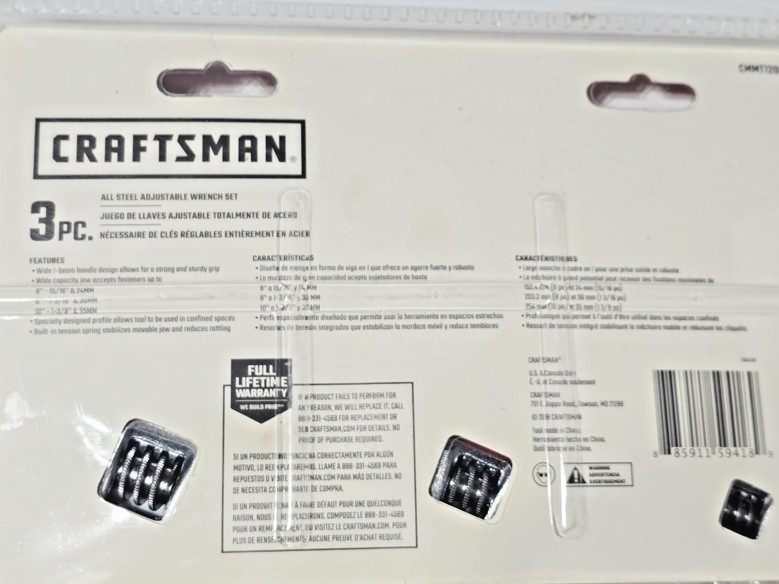 Genuine Craftsman 6″ 8″ 10″ 15″ Adjustable Wrench USA – NEW