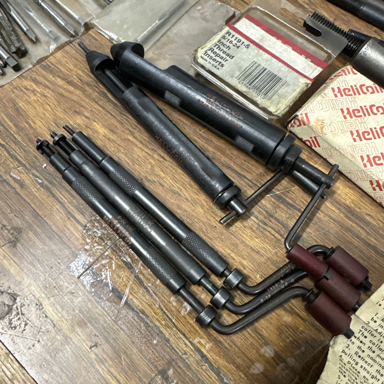 Vintage Heli-Coil Thread Repair Lot – STI Taps, Drivers & Assorted Inserts