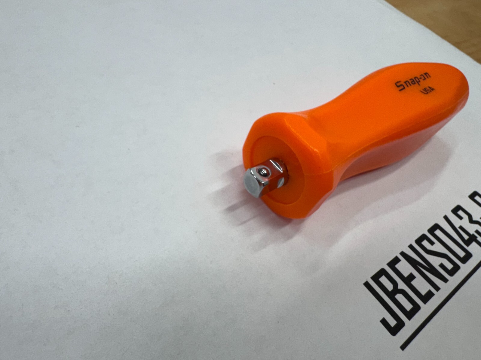 Snap-on Tools NEW RARE ORANGE 1/4″ Drive Hard Grip Stubby Shank Driver TM40BO