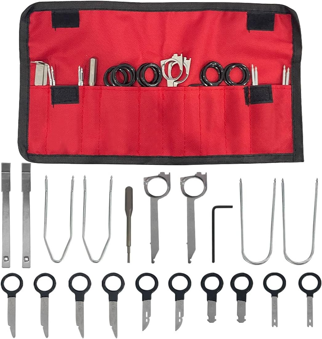 20PCS Car Radio Removal Tool Kit, Professional Tooling Car Audio Stereo CD
