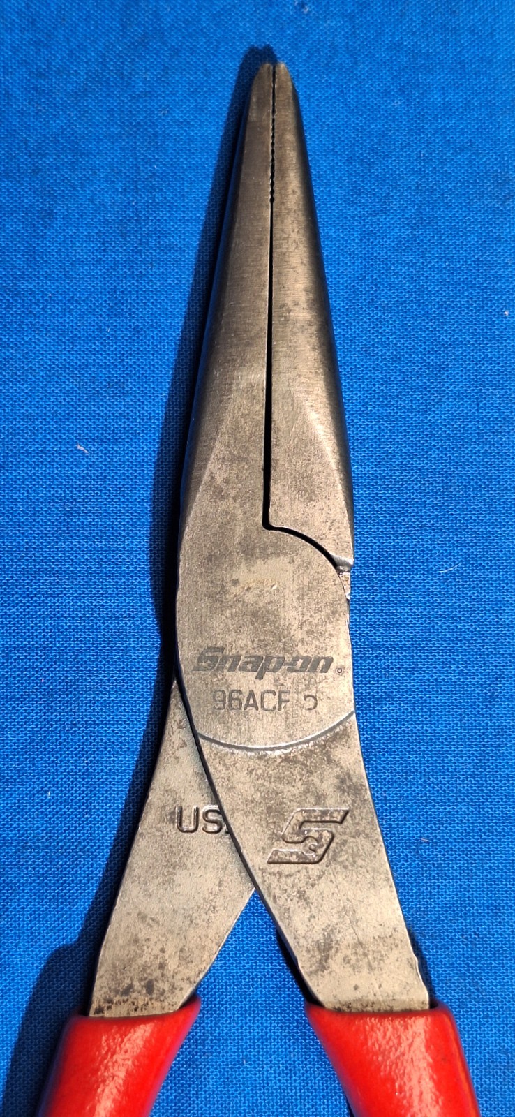 Snap-On 96ACF 8″ pair of needle nose pliers red handles