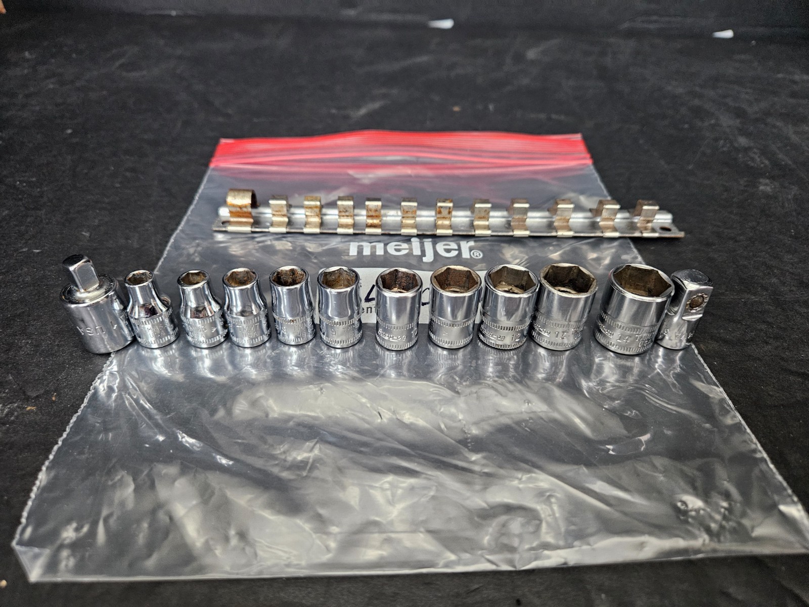 SNAP ON #TMM SERIES METRIC 5.5MM-14MM 12 PC 1/4″ DRIVE 6 PT SOCKET SET (TL3001)