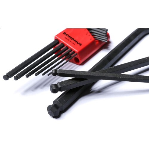 Bondhus 10999 BallDriver Tip Hex Key L-Wrench with ProGuard Finish, 9 Piece Set