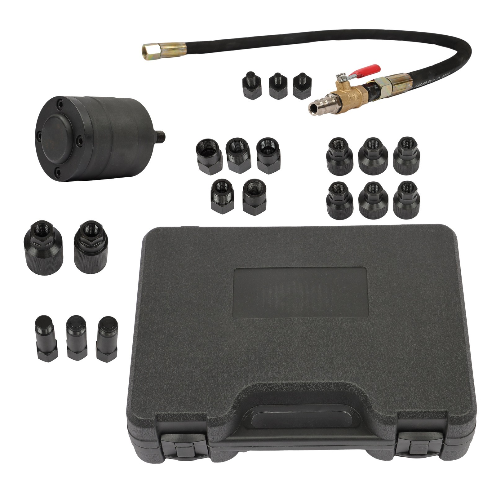 21x Professional Diesel Pneumatic Injector Extractor Puller Adapters Kit w/Case