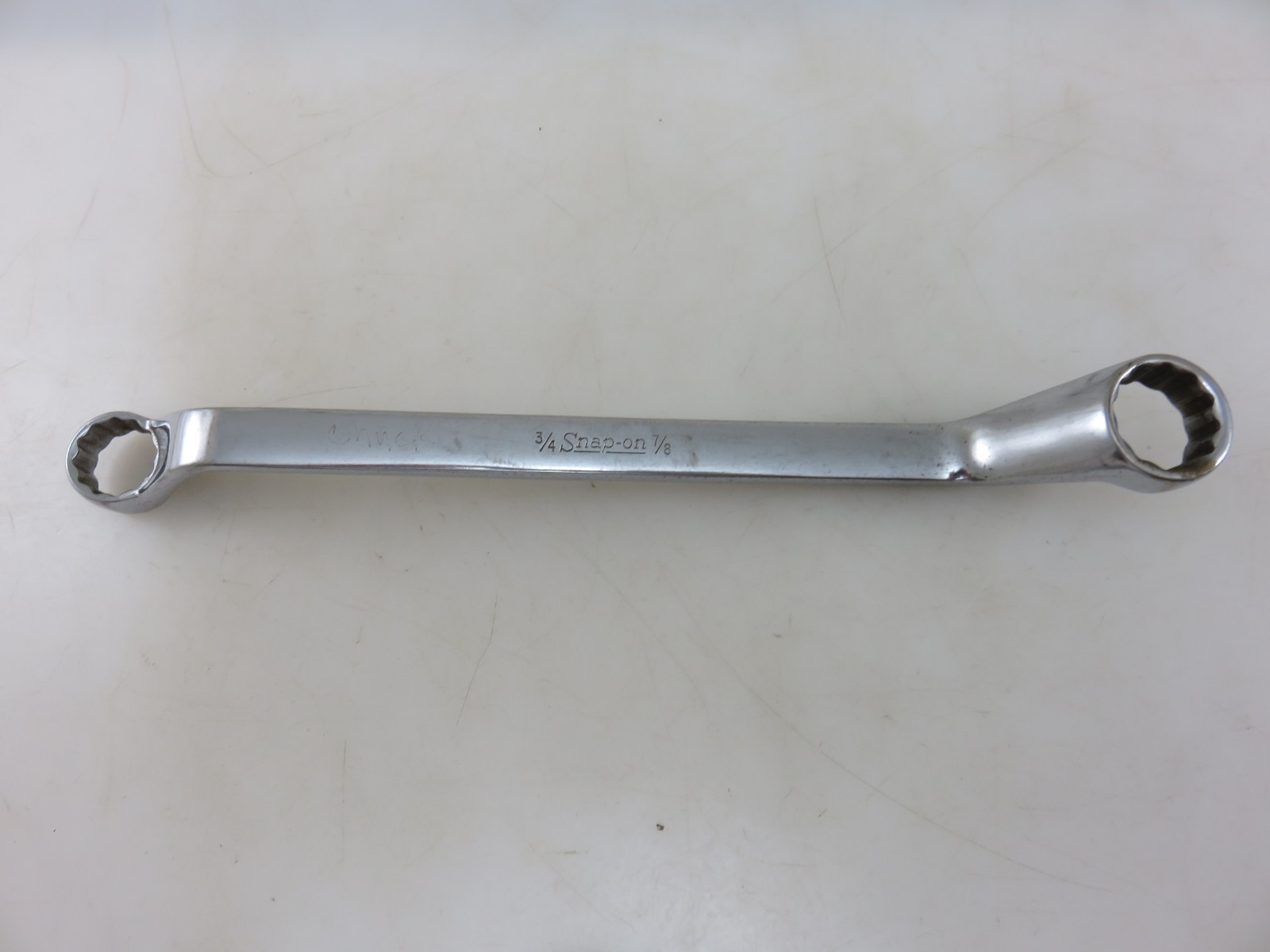 Snap-On XO2428 60° Offset Box End Wrench 3/4″ x 7/8″ Vintage