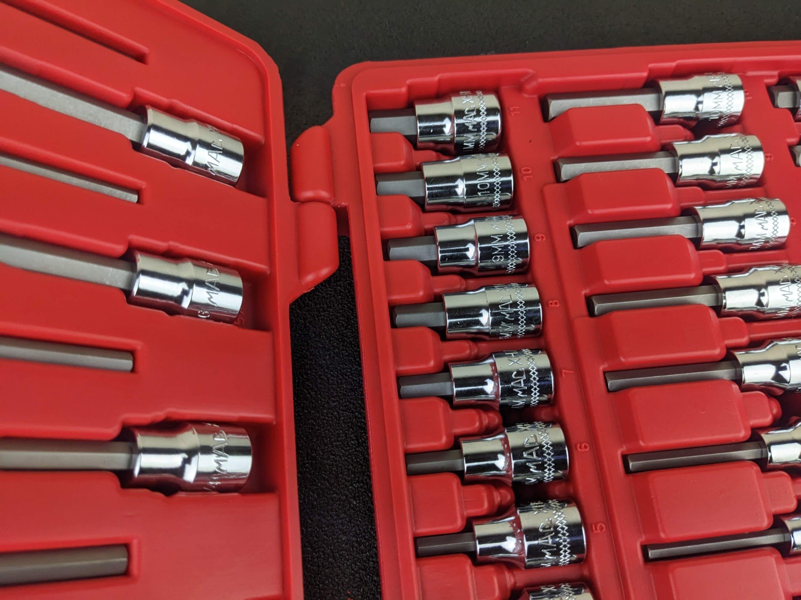#bo766 Mac Tools SXH60B 60 PC. 3/8″ Master Hex Driver Socket Set EXCELLENT