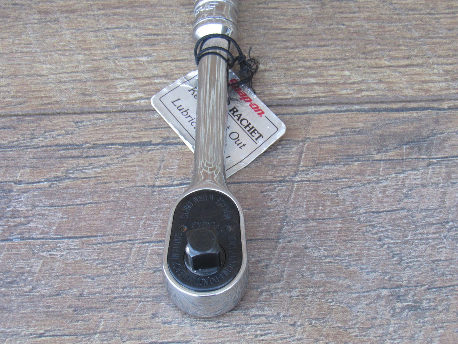 NOS SNAP ON 3/8″ DRIVE F830 STANDARD CHROME HANDLE RATCHET NEW LOGO 7.5″ F 830