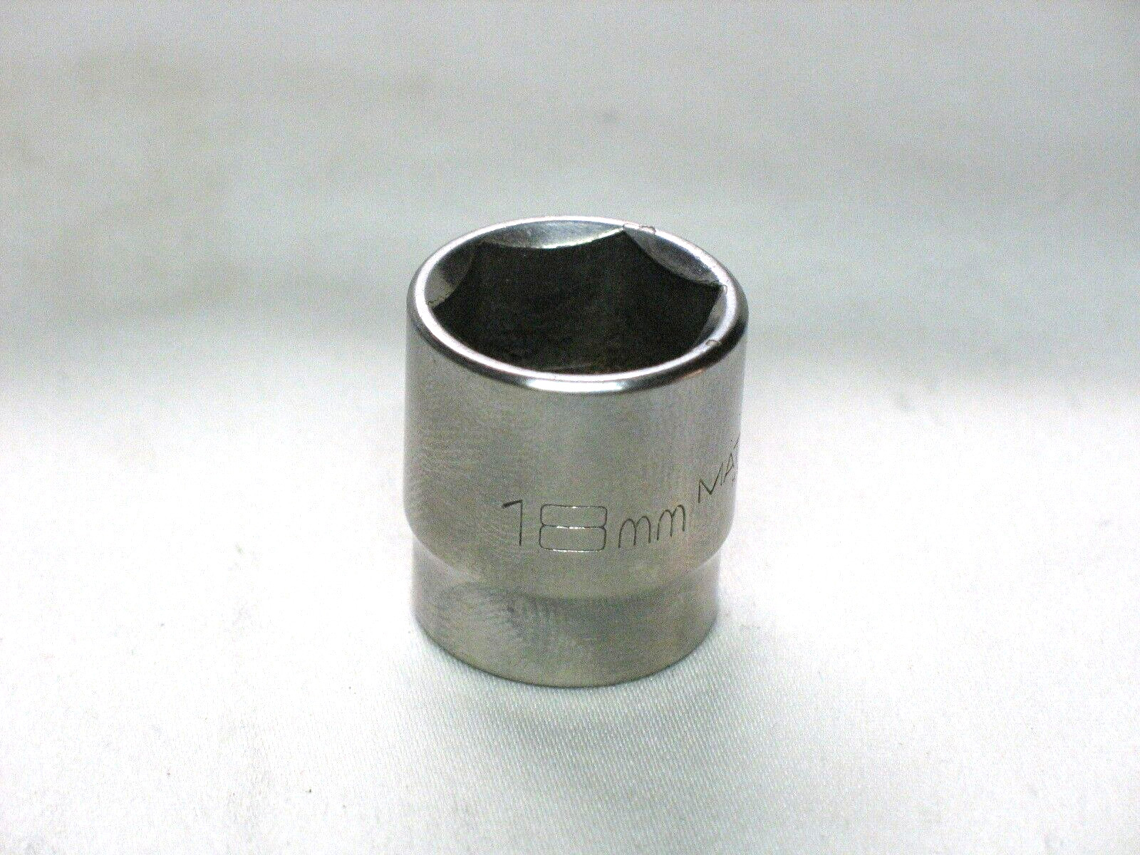 Matco Tools 3/8 Drive 18MM Metric 6 point Chrome Shallow Socket B18M6