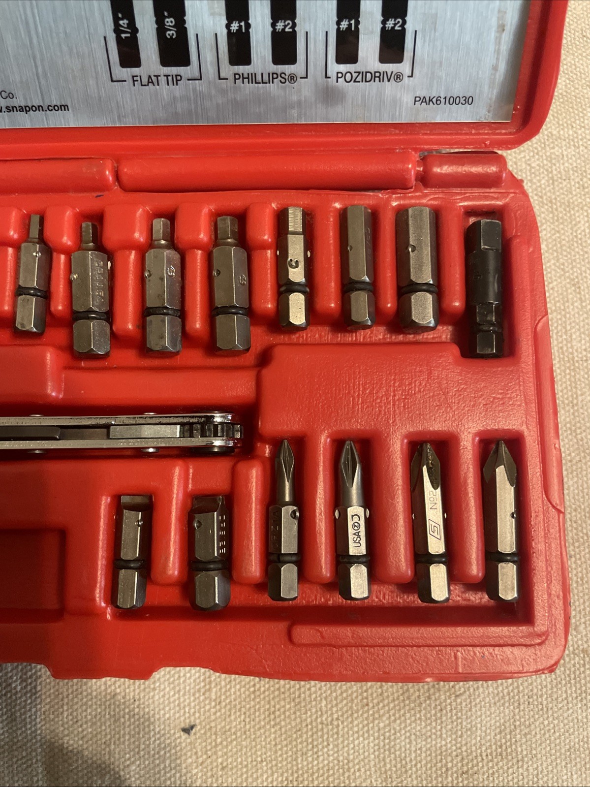 Snap On Offset Driver Set Ratchet & Bit Set CRA180PB