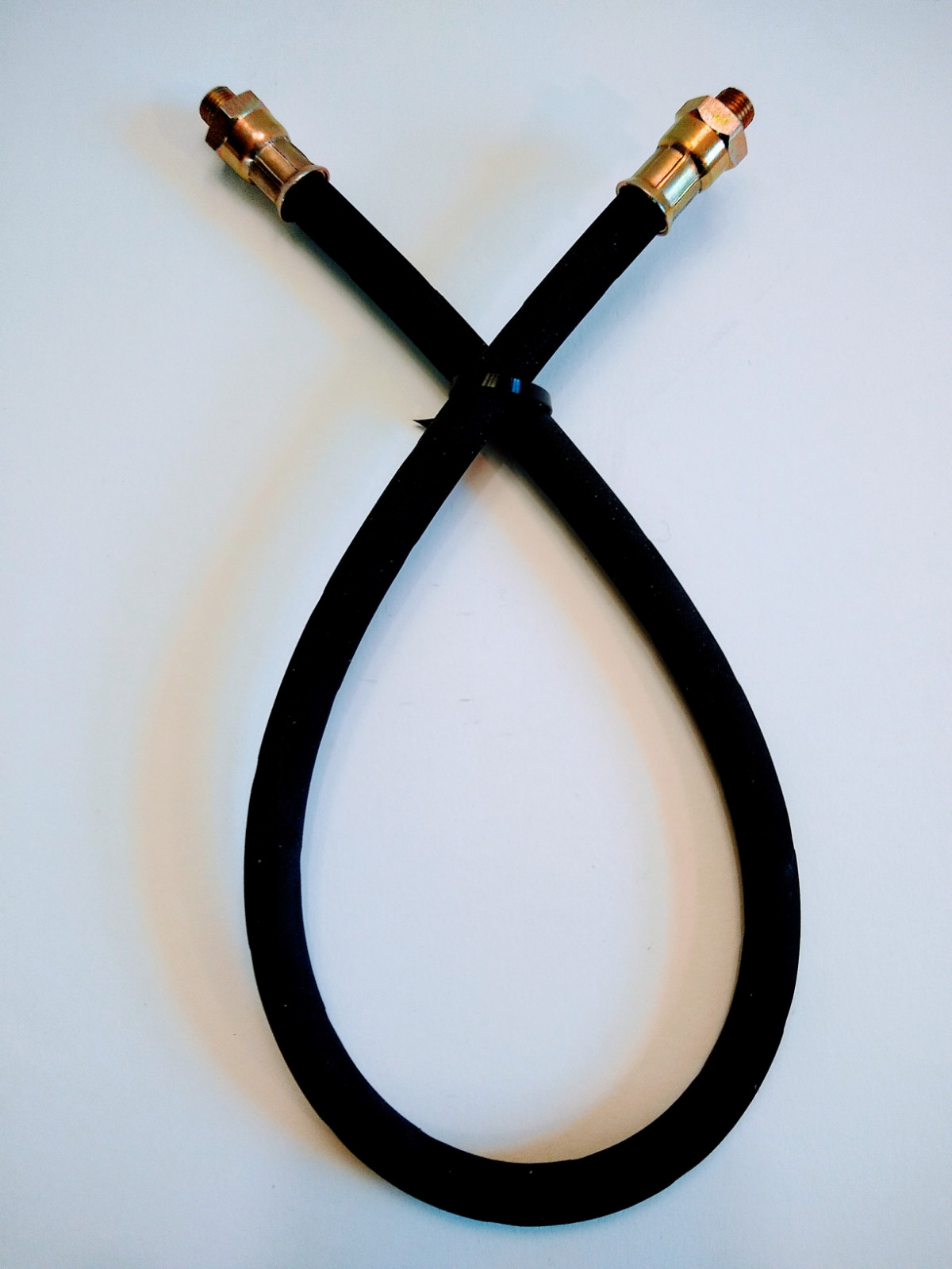 24″ Grease Gun Whip Hose HD w/coupler 1 wire 5,800 psi Rubber Made in Germany