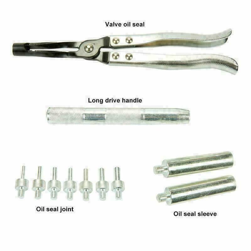 11Pc Valve Stem Seal Removal & Installer Tool Kit Remover Plier for Car Truck