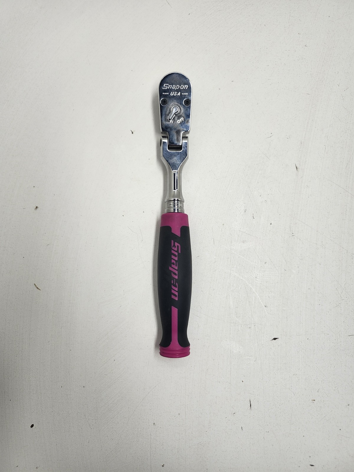 NEW Snap-on FHF100 Cynergy 3/8″ 100 Tooth PINK Soft Grip Flex Ratchet NEW